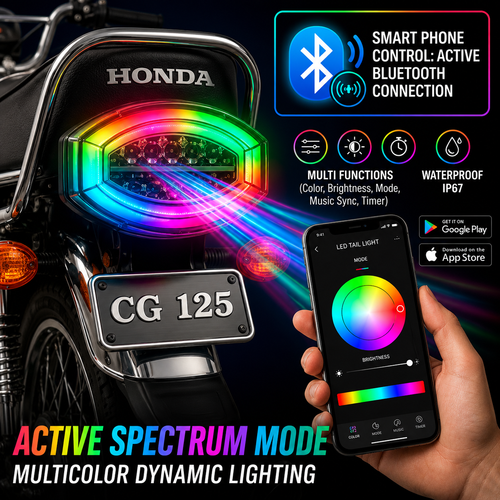 RGB Moon Back Light For Honda 125 Mobile App Control