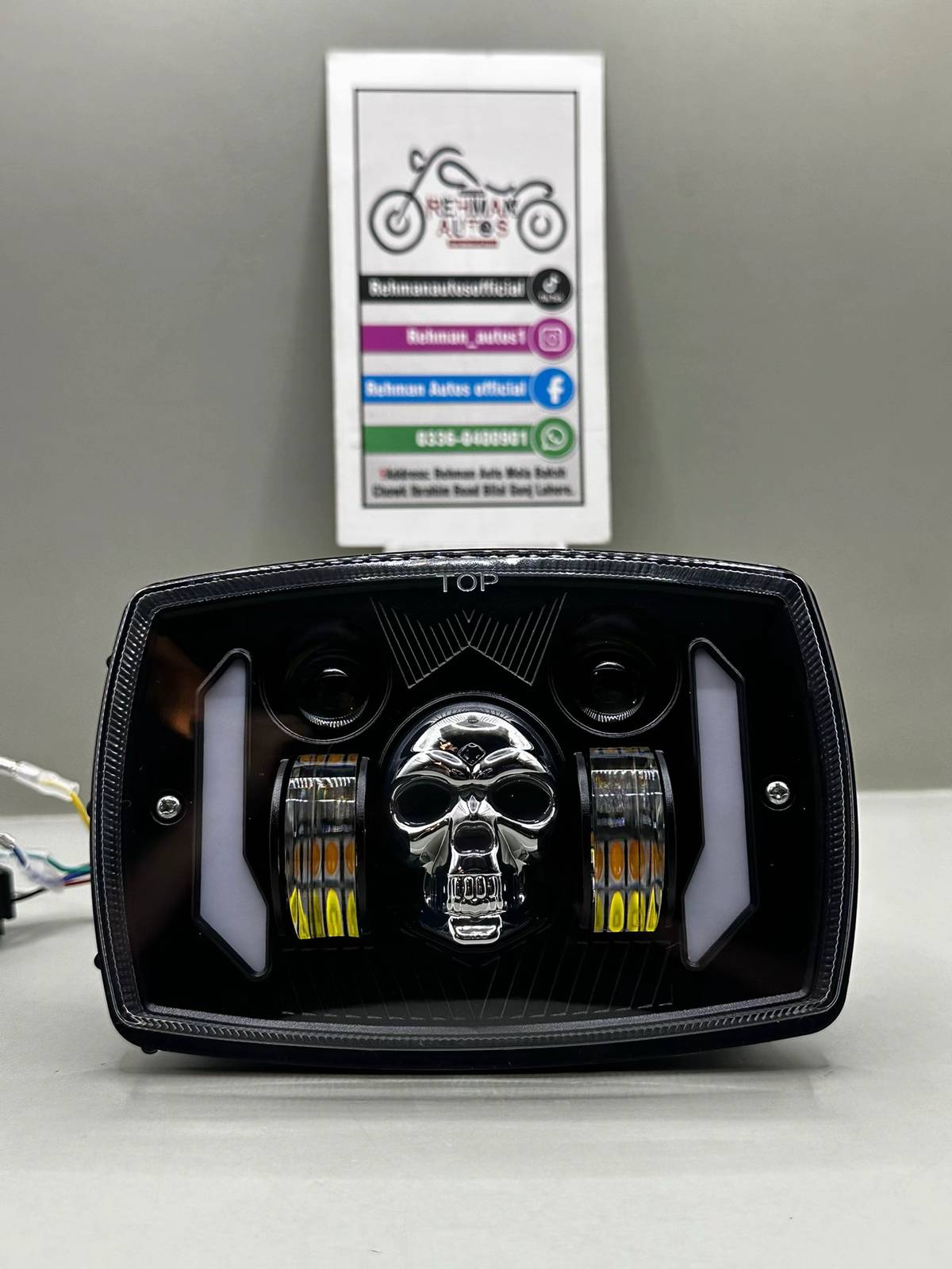 Skull Edition Multi-Functional LED Headlight for Bikes Cd-70 & CG-125