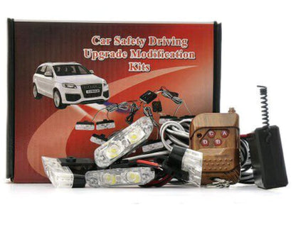 Remote Control 4 Flasher For All Bikes & Cars | White or Red & Blue