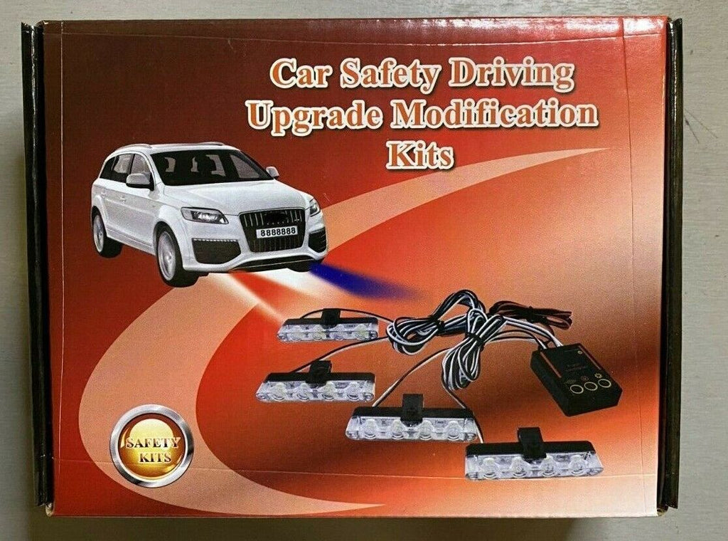 Remote Control 4 Flasher For All Bikes & Cars | White or Red & Blue