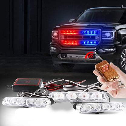 Remote Control 4 Flasher For All Bikes & Cars | White or Red & Blue