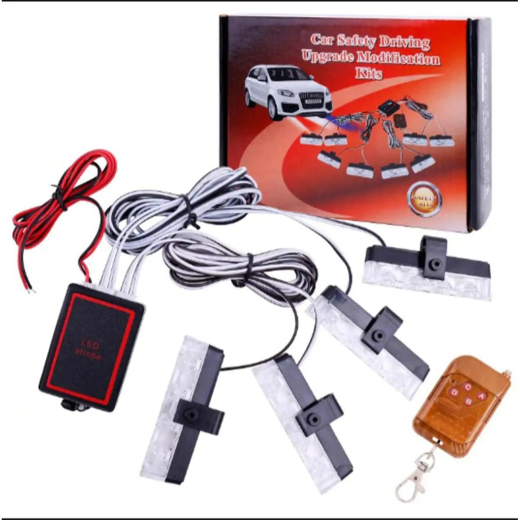 Remote Control 4 Flasher For All Bikes & Cars | White or Red & Blue