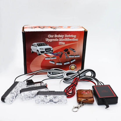 Remote Control 4 Flasher For All Bikes & Cars | White or Red & Blue