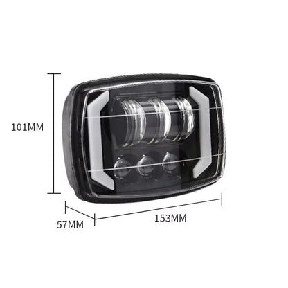 3-Lens Multi-Function LED Headlight with Integrated Turn Signals